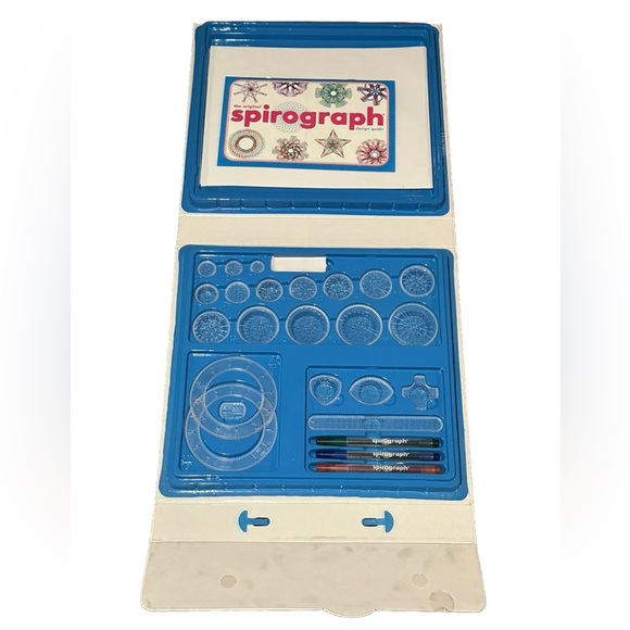 Spirograph Design Tin Set Original Super Deluxe Toy Kids Art Case Travel BEST - Picture 3 of 3